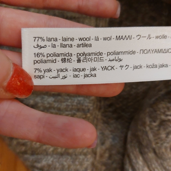 Massimo dutti yack wool blend cable knit sweater size XXL - Picture 4 of 5